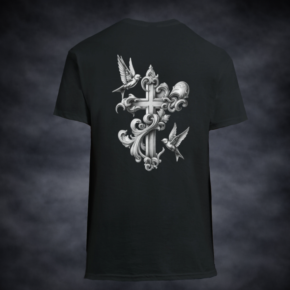 Oversized T-Shirt | Cross and Swallows | Collection Winter 2026 |